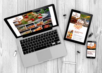 Webseite und Logo Gestaltung der Pizzeria und Restaurant Pinocchio in Filzmoos